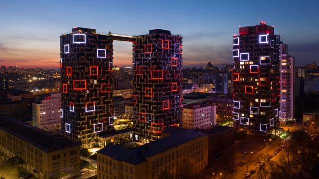 Lighting for the Tetris Hall Residential Complex